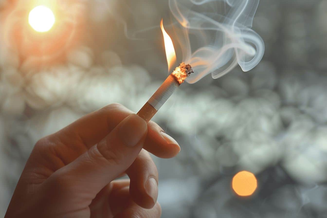 Femme et homme face à face discutent du tabagisme  
Analyse des comportements de fumeurs dans un café