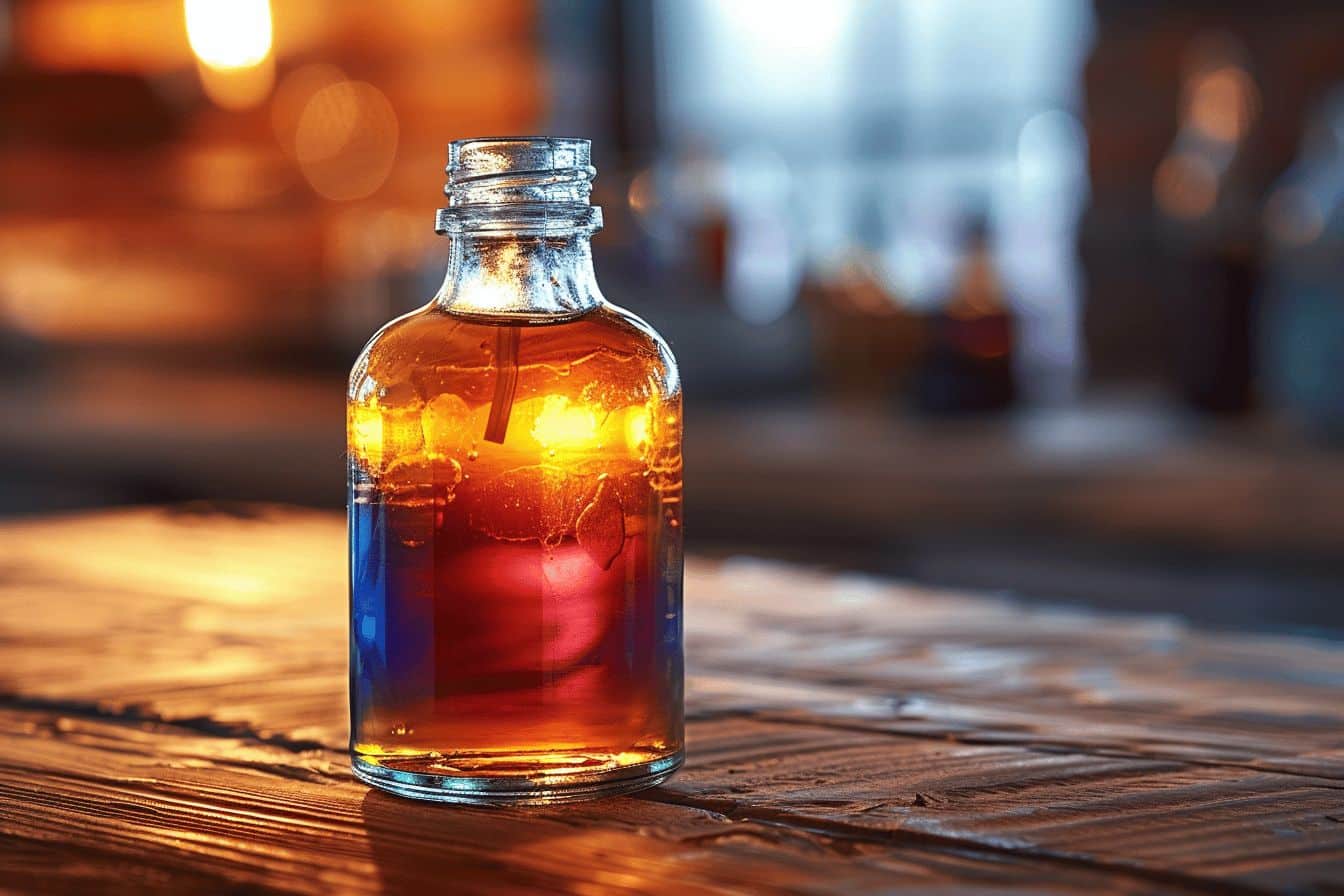 Flacon de e-liquide avec étiquette sur le temps